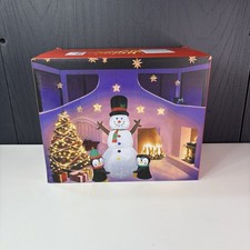 8FT Christmas Inflatable Snowman LED Light Up Giant Outdoor Yard Xmas Decoration