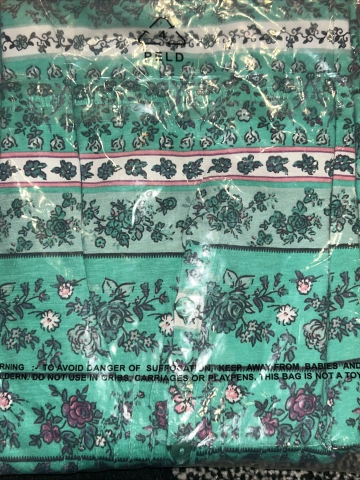 woman within large sleep shirt blue floral new - Image 2 of 3