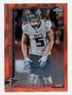 DRAKE LONDON 2025 TOPPS CHROME VARIATION ORANGE LAVA REFRACTOR ON CARD AUTO #/25