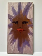 ALBERT RADOCZY PAINTING ABSTRACT EXPRESSIONISM MODERNISM Cubism 1969 FACE HEAD