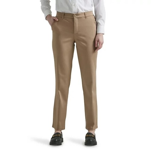 Lee Women's Regular 20 M Fit Comfort Waist Straight Woven Pant color FLAX NWT - 第 1/14 張圖片