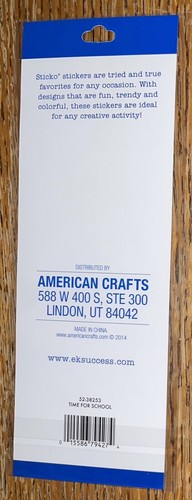 Sticko Tome For School Supplies Backpack Notebook Bus Pencil Crayon Art Stickers - Picture 3 of 3