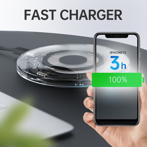 Magnetic Wireless Charger, Aluminum 15W Fast Charging Pad for iPhone android - Picture 4 of 12