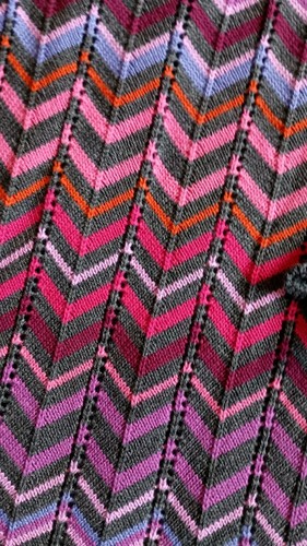 Hanna Anderson Girls 120/6-7 Long Sleeve Chevron Pattern Dress - Picture 5 of 5