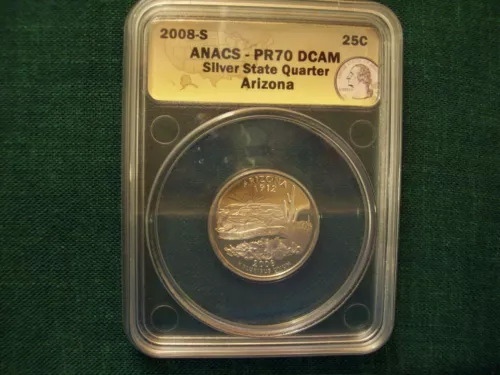 2008-S Silver Arizona State Quarter (25C) Proof -  NGC PF70 Ultra Cameo