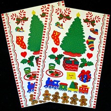 Mrs Grossman Two Vintage Sheets 6x9" Christmas Stickers c-2001 