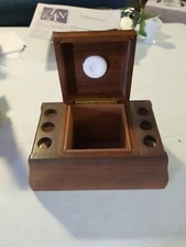 Vintage Fairfax Wooden Tobacco Humidor Smoking Pipe Stand 6 Slots + Box