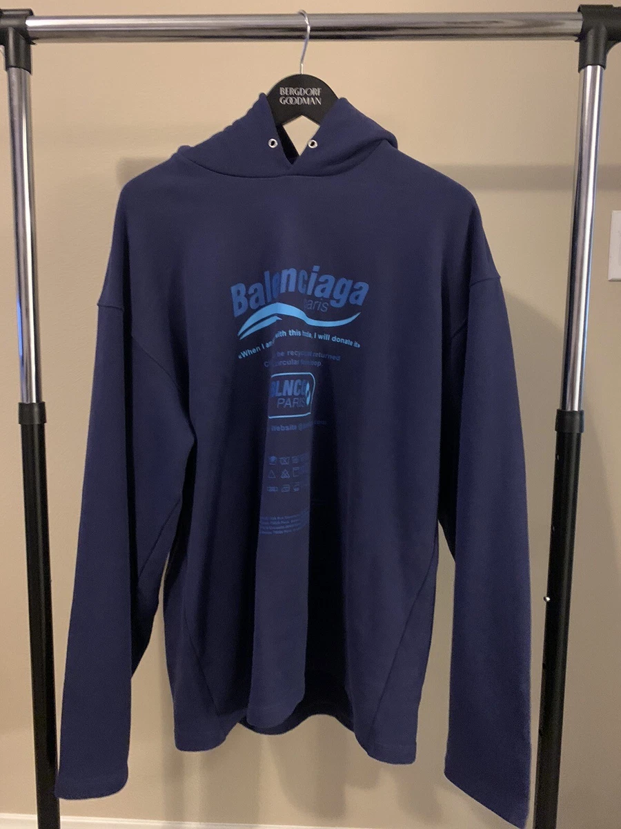 Balenciaga long-sleeve hooded blouse - Neutrals