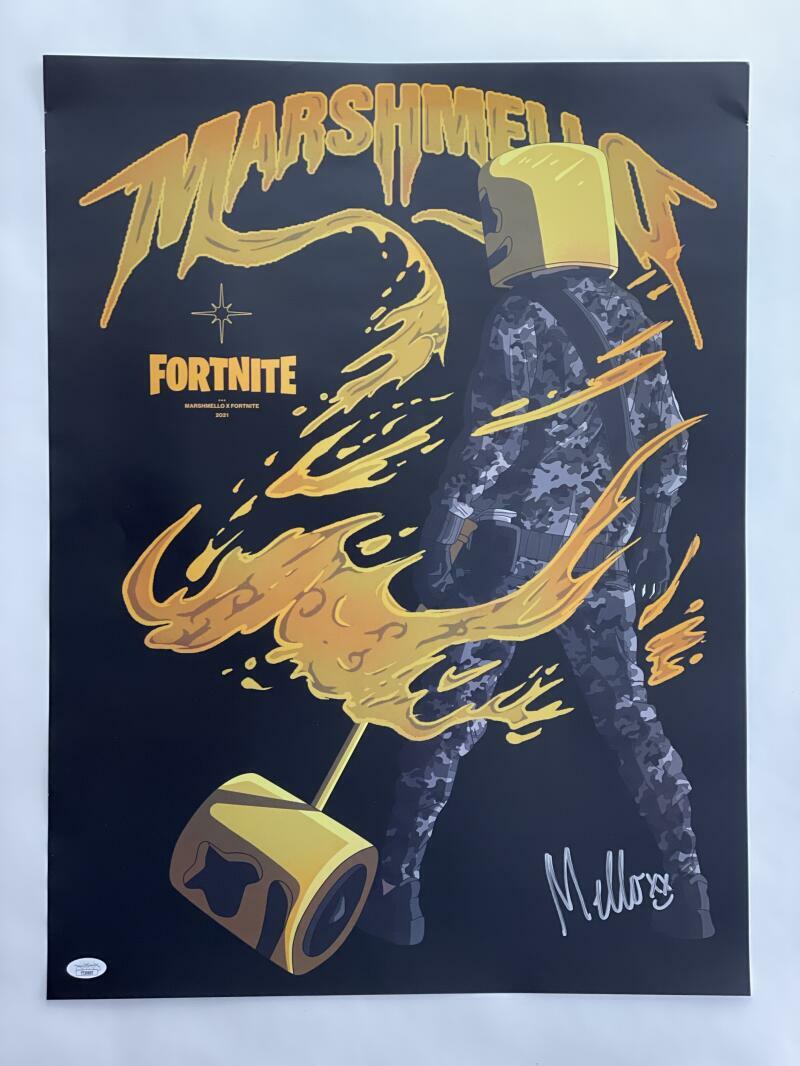 DJ MARSHMELLO SIGNED AUTOGRAPH 18X24 2021 FORTNITE CONCERT TOUR
