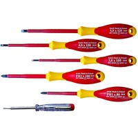 Schraubendreher StromprüFer Elektriker Satz 6Tlg. Schlitz PH1 PH2 Kfz Elektro