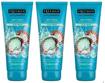 feeling beautiful facial anti-stress mask, dead sea minerals 6 oz (pack of 3)