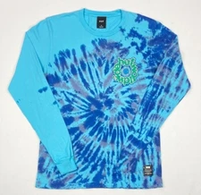 Men's Huf Tie Dye Long Sleeve Shirt NEW