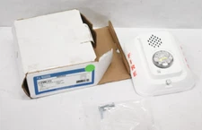 System Sensor P2WLED Wall Horn Strobe White Fire Alarm Indoor Clear Lens