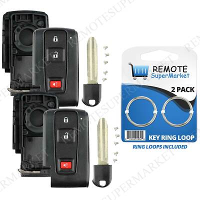 #ad 2 Replacement for Toyota 2004 2009 Prius Remote Car Key Fob Entry Shell Case Pad $14.95