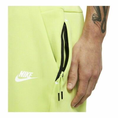 lime green nike fleece shorts