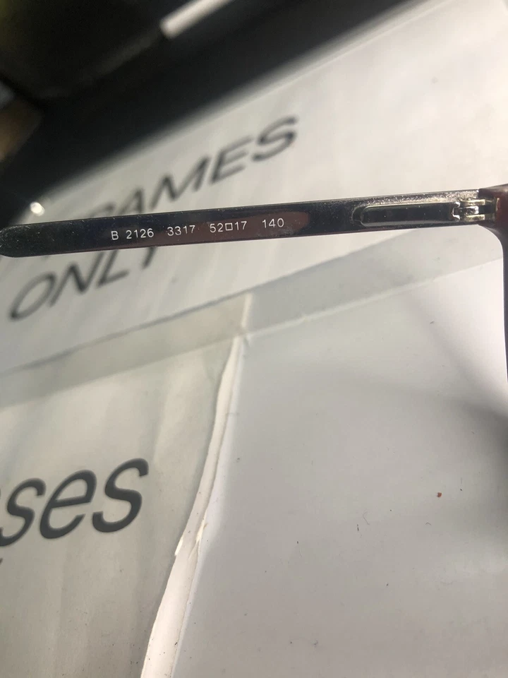 Очки Burberry 2126B 3317 бордовые 52-17 - Изображение 4 из 4