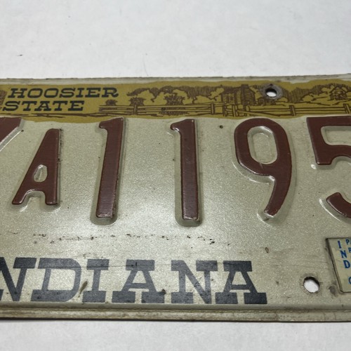 LICENSE PLATE'S INDIANA 1984 Genuine - Picture 5 of 7