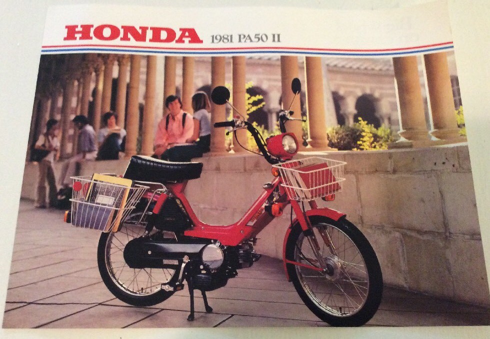 1981 Honda PA50 II Moped Motorcycle Original Dealer Sales Brochure | eBay