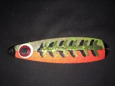 High Percentage Salmon Trolling Spoon With Hyper Vis Tape Not Paint 4 3/4”