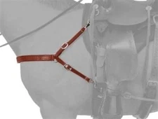 Mule 4 Point Breastcollar for Western Saddle - Dark Oil Leather