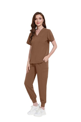NiaaHinn Summer Medical Scrub Set - Unisex V-Neck Top & Jogger Pants for Nurses - Bild 62 von 110
