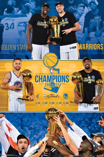 Golden State Warriors 2017 NBA Champions CELEBRATION Commemorative 24x36  POSTER