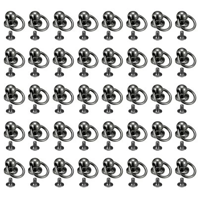 UXCELL 40stk O-Ring-Legierung Rundkopf-Nietenstifte 10mm Metallnietenbefestigungen