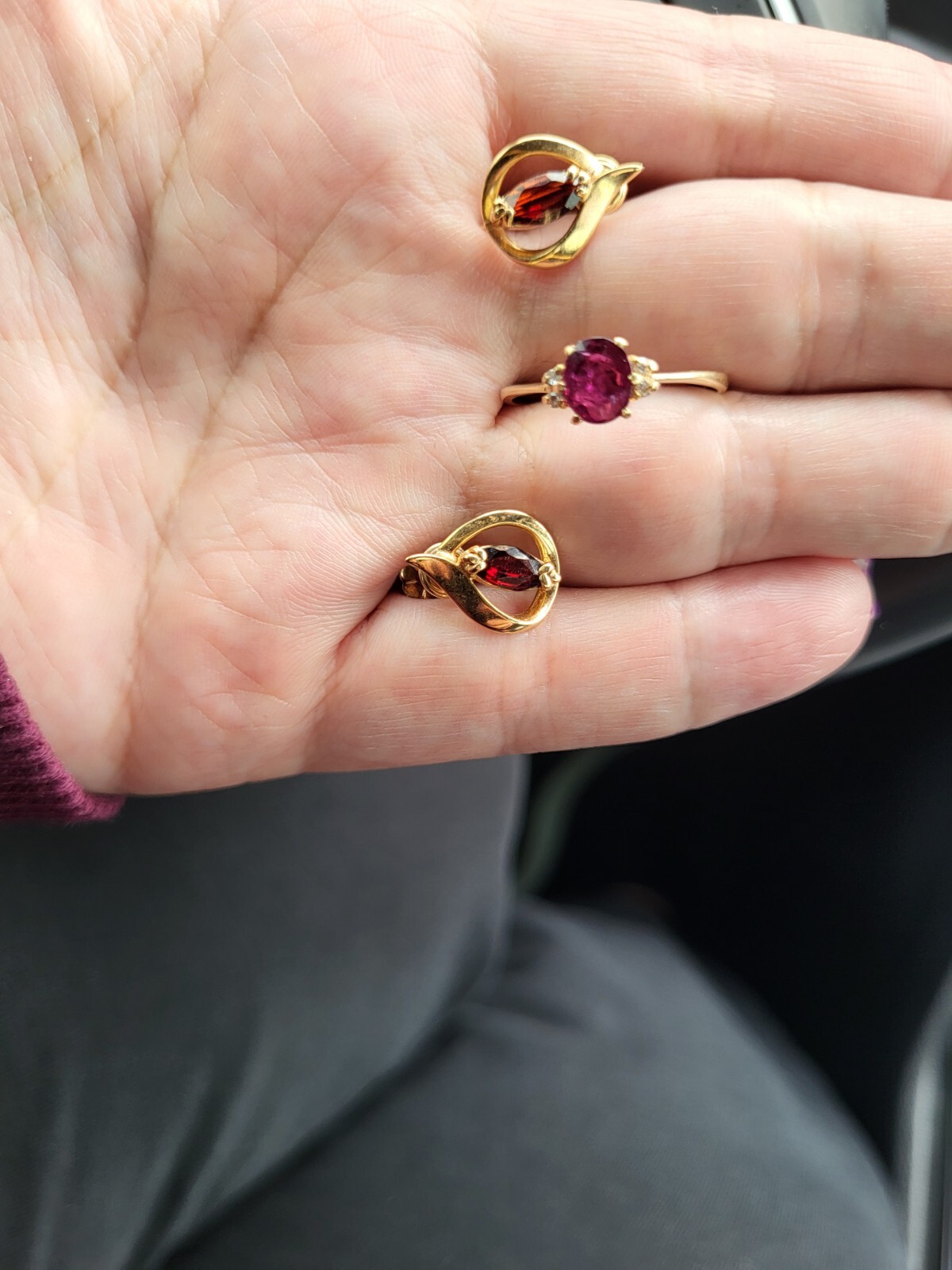 Ruby Ring And Earings Set Appraisal Of The Ring P… - image 3