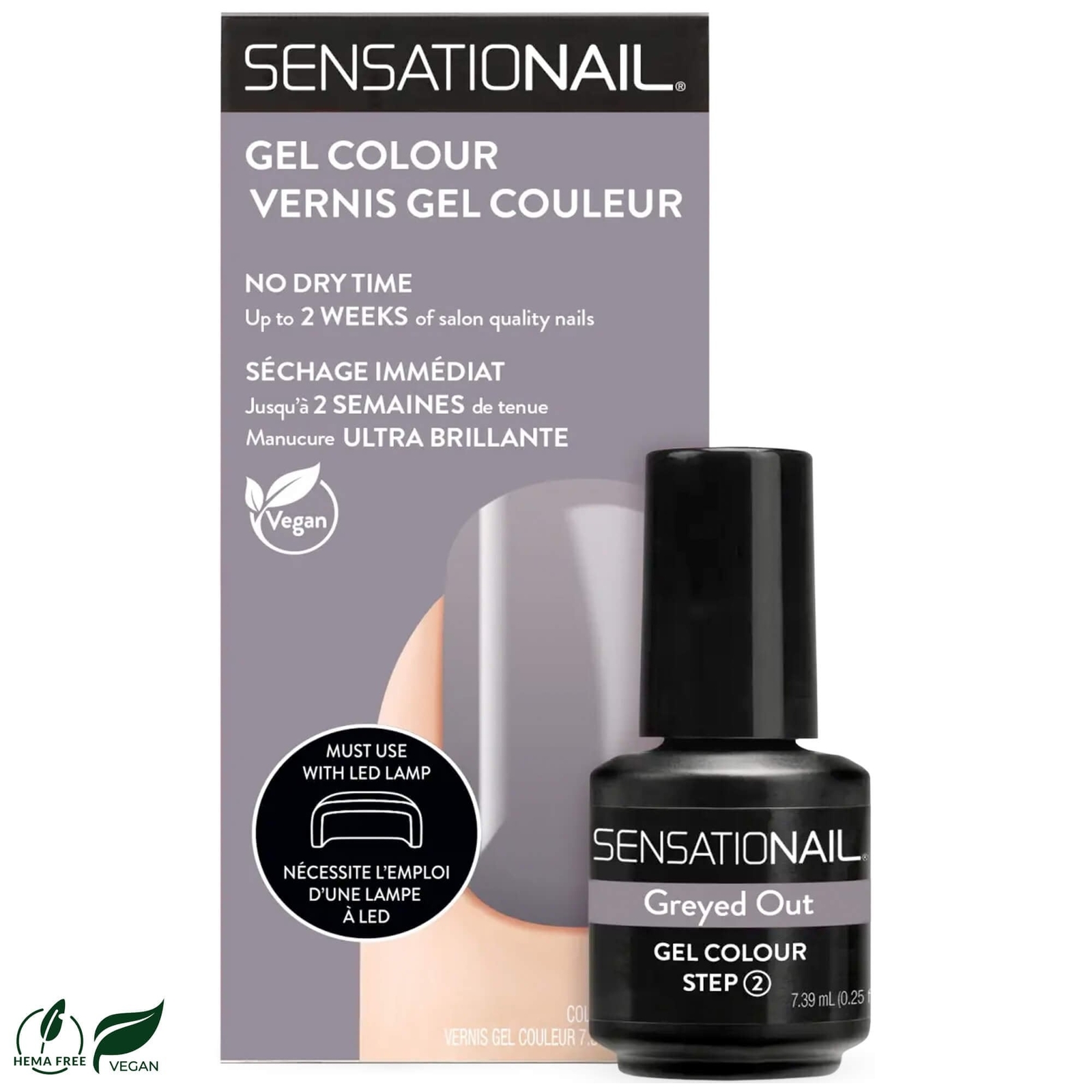 SensatioNail Damage Proof LED Gel Polish - Greyed Out 7.39ml (72425)