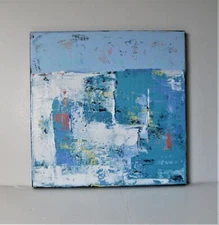 Original Abstract Art Collectible 12 x 12 signed Contemporary Wall Gallery art 