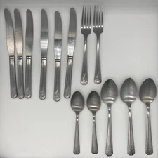 13pc Majesco USA Flatware Silverware Stainless Steel Woodbridge