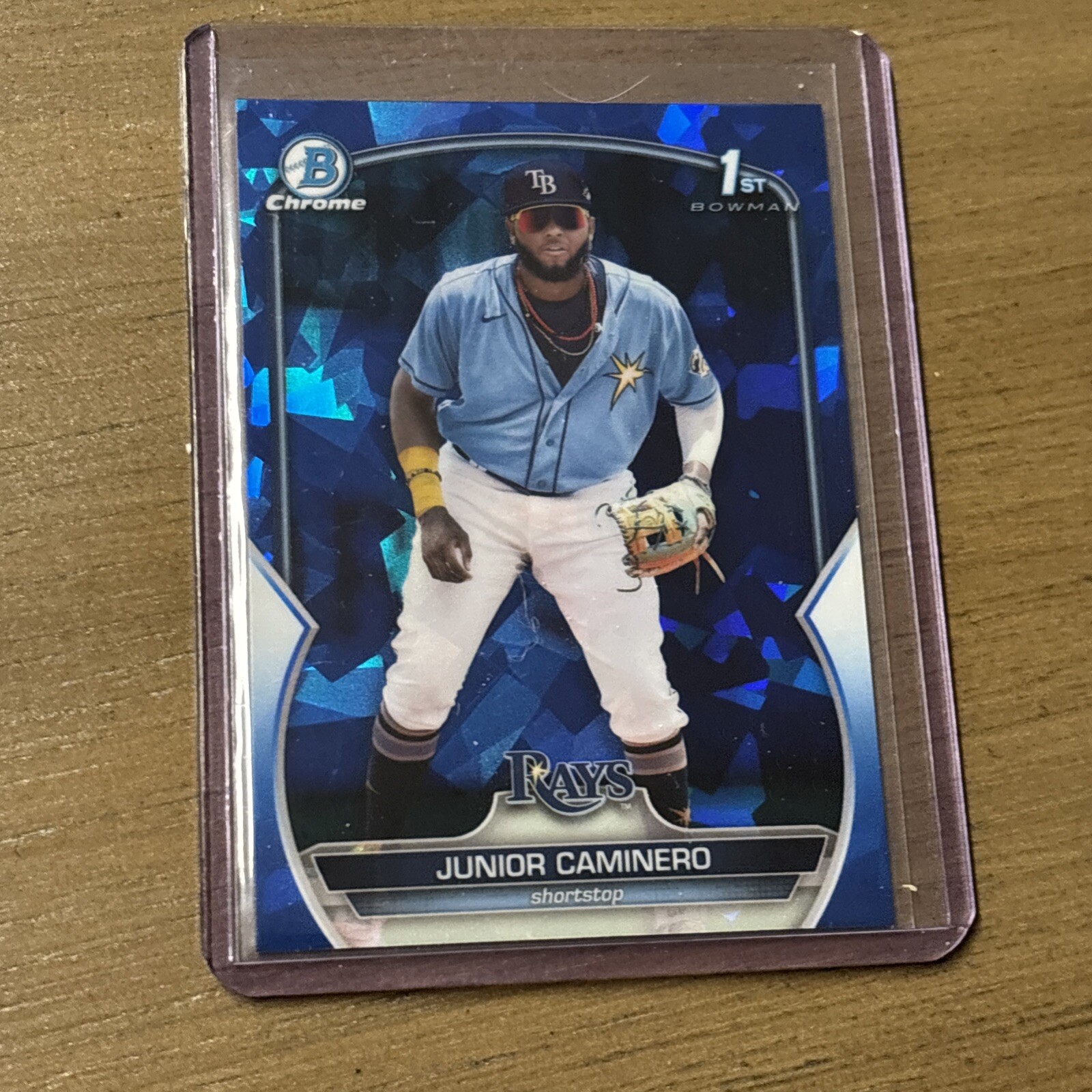 2023 Bowman Chrome Sapphire Junior Caminero 1st Bowman Rookie RC BCP-61 Rays