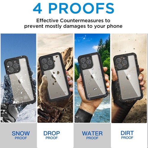 For iPhone 15 Pro Max/15 Pro/15 Full Waterproof Case Shockproof Underwater Cover - Picture 11 of 14