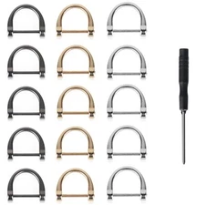 15pcs Drings Screw In Shackle Horseshoe U Shape D Ring Screw In Shackle Semicirc