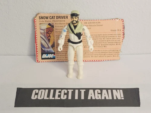 GI Joe 1985 ARAH Frostbite v1 #09ad1 nice w file card