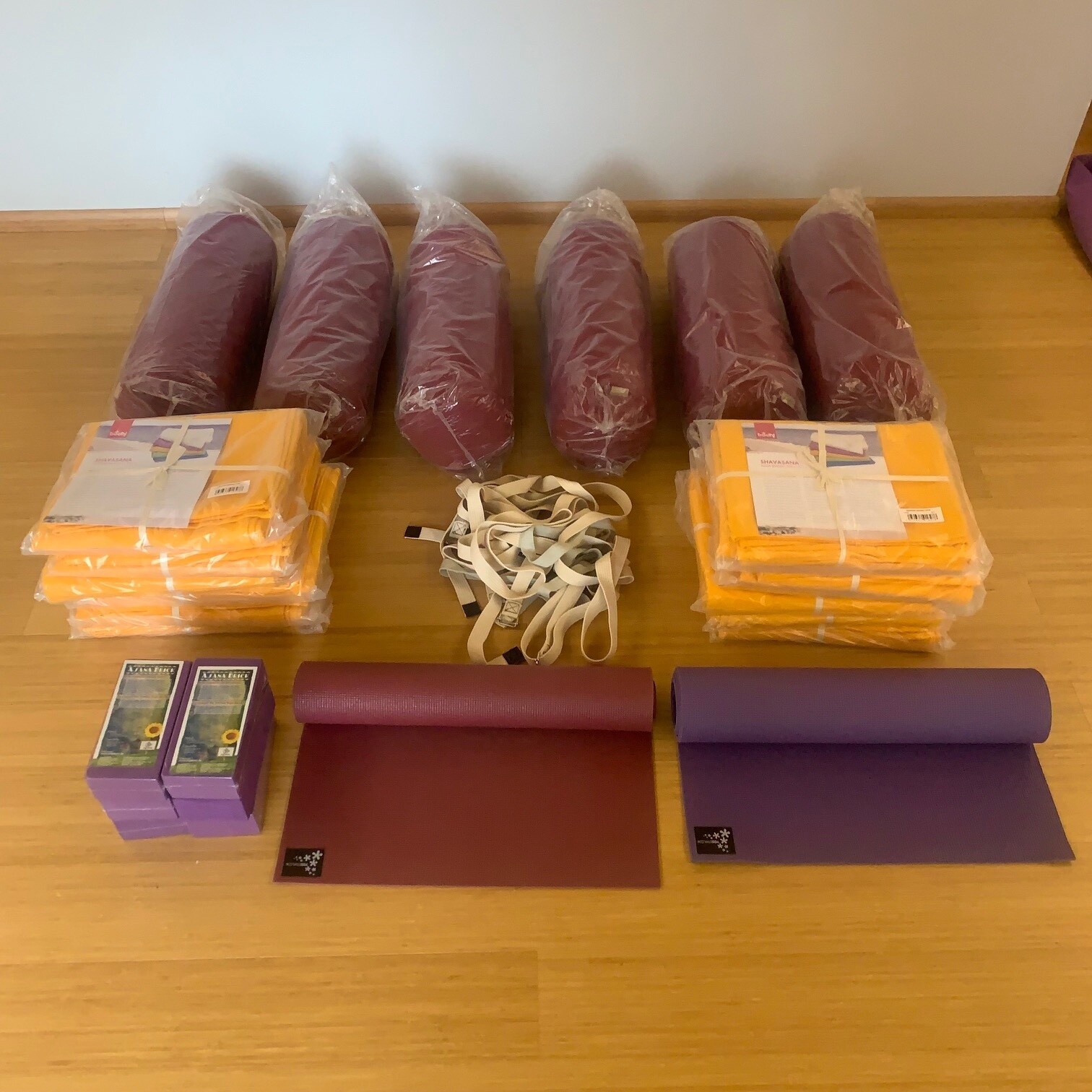 Matériels neufs Yoga IYENGAR en liège haute densité et coton biologique durable