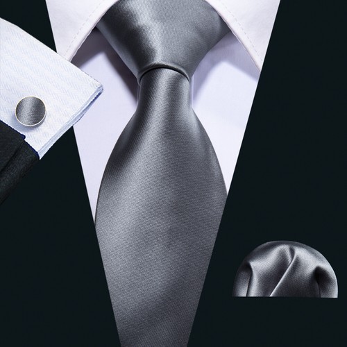 200 Color Mens Ties Paisley Striped Floral Solid Silk Tie Necktie Set Wedding - Imagen 245 de 246