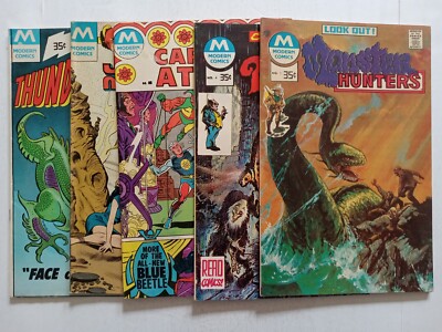 Modern Comics Bronze Age Lot Captain Atom Thunderbolt Judo Master  Creepy Things