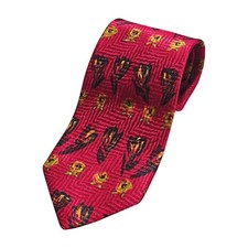 Ermenegildo Zegna Silk Tie Made In Italy Floral Abstract 60" Long 4" Wide