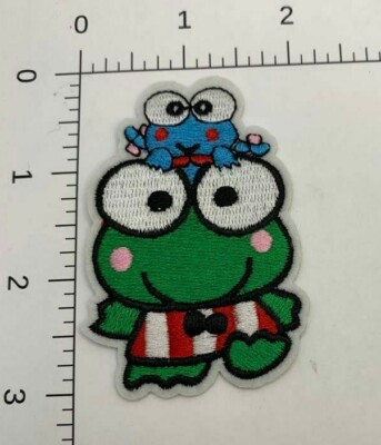 Two frogs Frog amphibian Iron-on Embroidered Hard Rock Band Patches #258