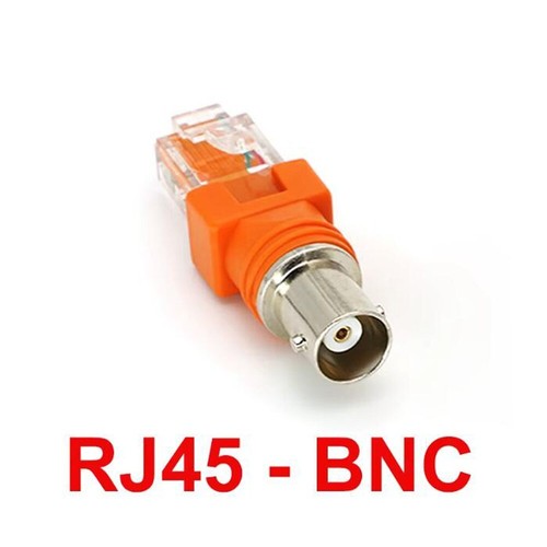 2PCS BNC Female to RJ45 Male Coaxial Coax Barrel Coupler Adapter to RF Connector - Picture 2 of 3