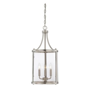 Penrose 3 Light Small Foyer Lantern Pendant Satin Nickel Ebay