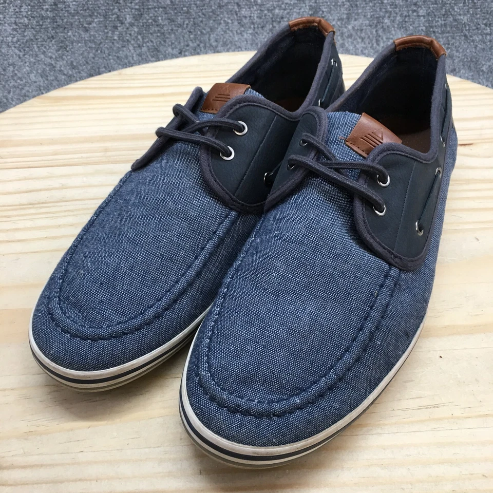 Sapatos masculinos Aldo Boat 12 Huhha azul com cadarço parte superior baixa conforto casual biqueira redonda plana - Imagem 3 de 4