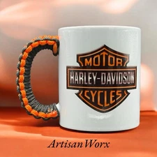 Harley Davidson Bikers Motorcycle Paracord Mug *Perfect Gift* Christmas Gift * 