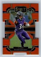 2023 Select Keaton Mitchell #10 Orange Prizm Die Cut /499 Baltimore Ravens