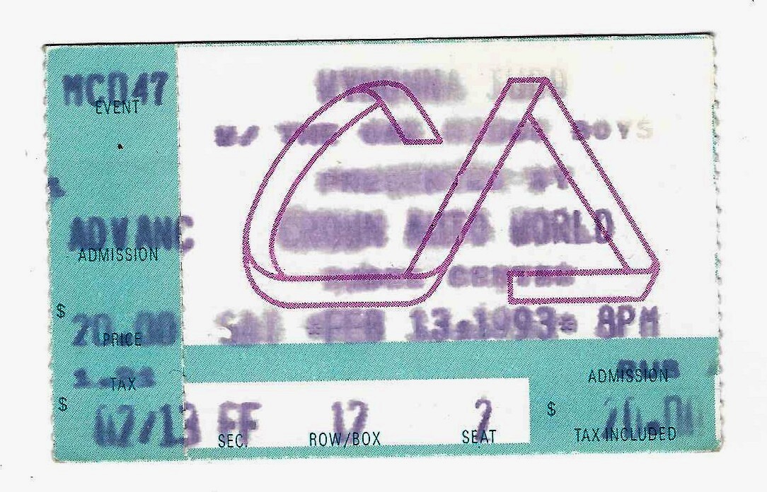 Wynonna Judd Oak Ridge Boys 2/13/93 Tulsa OK Mabee Ctr Rare Ticket Stub