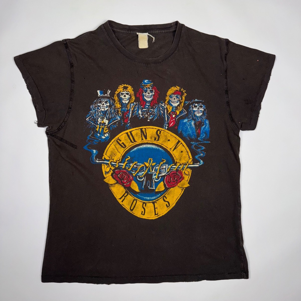 GUNS N ROSES MADEWORN Y2K TEE RARE T-SHIRT HEAVY METAL MADE IN USA