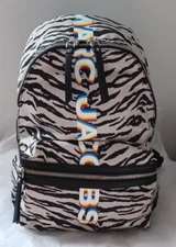 AUTHENTIC MARC JACOB NYLON WITH ZEBRA PRINT BACKPACK BAG PURSE_CREAM/BLACK_RARE