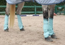 Horse Fly Boots for Equine Leg Wraps Contoured Fit Lightweight Full Set of 4
