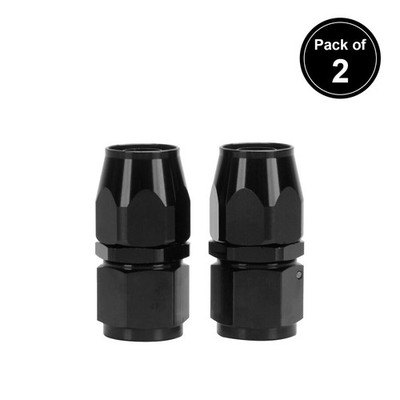 LokoCar 10AN Hose End Fitting Straight Swivel for CPE Braided Hose Black 2Pcs